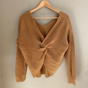 Reversible cropped sweater
